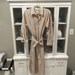 JCrew striped shirt dress